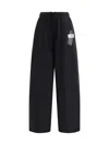Mm6 Maison Margiela Logo Joggers In Black