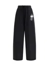 Mm6 Maison Margiela Logo Joggers In Black