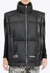 Mm6 Maison Margiela Black Chenpeng Edition Down Vest In Black