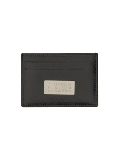 Mm6 Maison Margiela Logo Patch Card Holder In Black