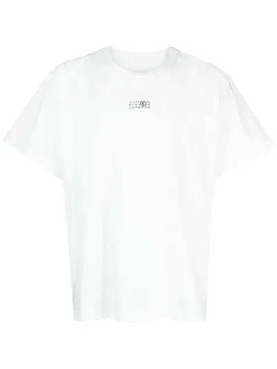 Mm6 Maison Margiela Logo-patch Cotton T-shirt In White