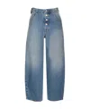 Mm6 Maison Margiela Sky Blue Straight-fit Denim Cotton Jeans In Blue