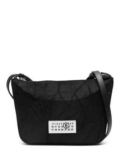 Mm6 Maison Margiela Logo-patch Cross Body Bag In T8013 Black