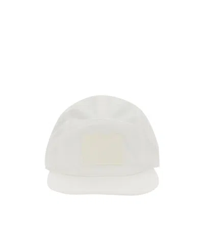 Mm6 Maison Margiela Logo-patch Flat Peak Cap In White