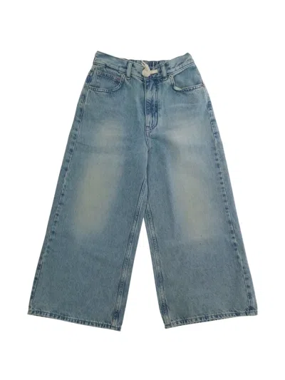 Mm6 Maison Margiela Kids' Logo-patch Jeans In Blue