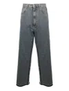 Mm6 Maison Margiela Oversized Distressed-detail Jeans In Gray