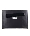 Mm6 Maison Margiela Logo Patch Medium Pouch Bag In Black