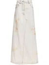 Mm6 Maison Margiela Logo-patch Midi Skirt In Blue
