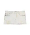 Mm6 Maison Margiela Logo-patch Mini Skirt In White