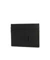Mm6 Maison Margiela Logo Patch Open Top Cardholder In Black