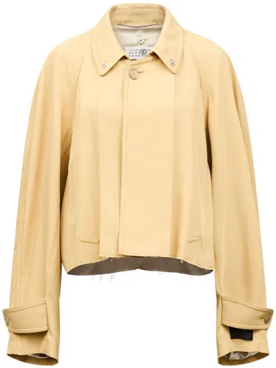 MM6 MAISON MARGIELA LOGO-PATCH OVERSIZED JACKET