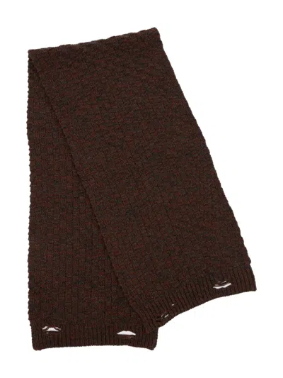 Mm6 Maison Margiela Logo-patch Scarf In Black