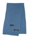 Mm6 Maison Margiela Logo-patch Scarf In Blue