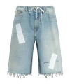 Mm6 Maison Margiela Logo-patch Shorts In Gray