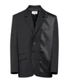 Mm6 Maison Margiela Logo-patch Single-breasted Blazer In Black