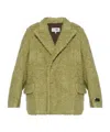 Mm6 Maison Margiela Buttoned-up Jacket In Green