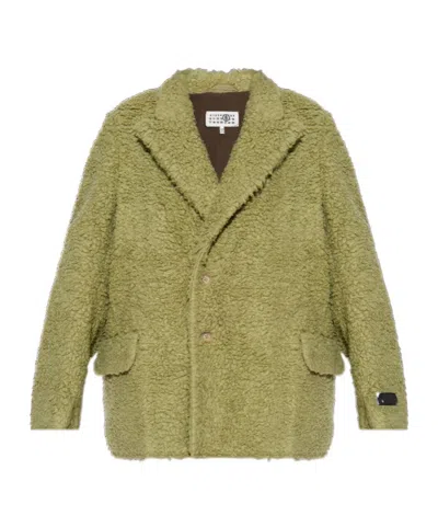MM6 MAISON MARGIELA MM6 MAISON MARGIELA LOGO PATCH SINGLE-BREASTED COAT