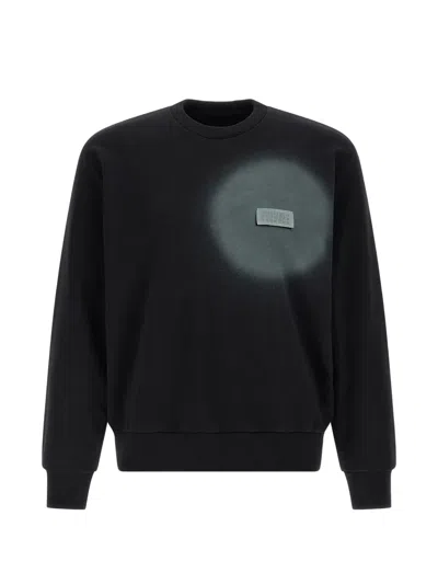 Mm6 Maison Margiela Long-sleeved Sweatshirt With Logo Detail In Black