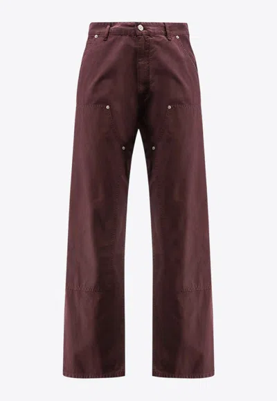 MM6 MAISON MARGIELA LOGO PATCH STRAIGHT-LEG PANTS