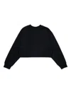 Mm6 Maison Margiela Felpa Girocollo Cropped Con Patch Numeric Logo