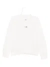 Mm6 Maison Margiela Numeric Signature Label Crewneck Sweatshirt In White