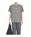 Mm6 Maison Margiela Light Grey T-shirt With Numeric Signature Patch In Gray