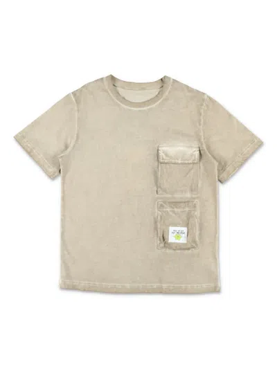 Mm6 Maison Margiela Kids' Logo-patch T-shirt In Neutrals