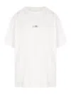 Mm6 Maison Margiela Cotton Crew-neck T-shirt With Numeric Signature Patch In White