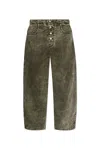 Mm6 Maison Margiela Logo Patch Wide-leg Jeans In Grey