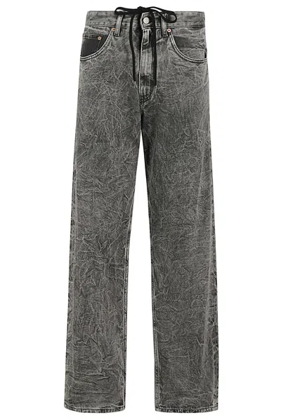 MM6 MAISON MARGIELA LOGO PATCH WIDE LEG JEANS