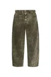 Mm6 Maison Margiela Logo Patch Wide-leg Jeans In Grey