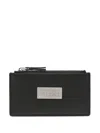 Mm6 Maison Margiela Logo-plaque Leather Wallet In Black