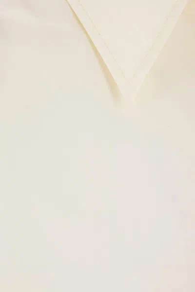 Mm6 Maison Margiela Logo Print Chemisier Dress In Neutral