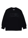 Mm6 Maison Margiela Logo-print Cotton Sweatshirt In Black