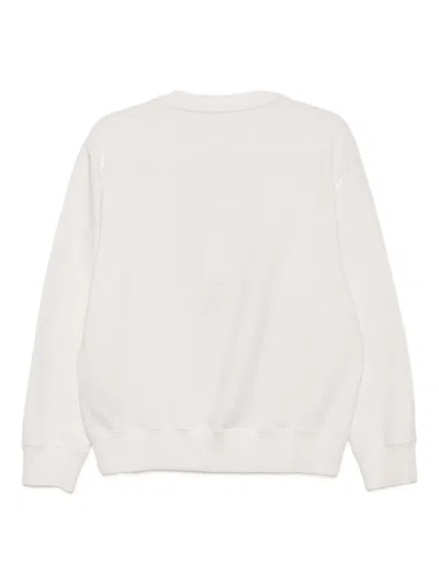 Mm6 Maison Margiela Logo-print Cotton Sweatshirt In Neutral