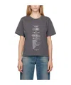 Mm6 Maison Margiela Mm6 By Maison Margiela Graphic Print Grey T-shirt With Care Instructions In Black