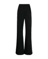 Mm6 Maison Margiela Logo-print Flared Trousers In Black
