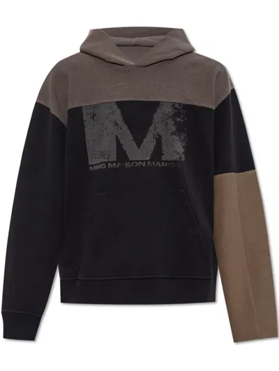Mm6 Maison Margiela Logo-print Hoodie In Black