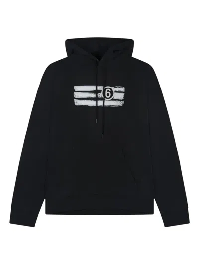 MM6 MAISON MARGIELA LOGO-PRINT HOODIE