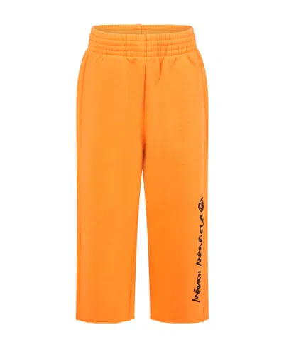 Mm6 Maison Margiela Logo-print Joggers In Orange