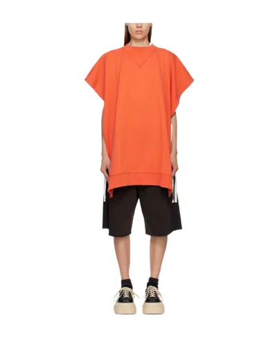 Mm6 Maison Margiela Logo-print Oversized T-shirt In Orange