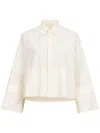 Mm6 Maison Margiela Logo-print Poplin Shirt In Neutrals