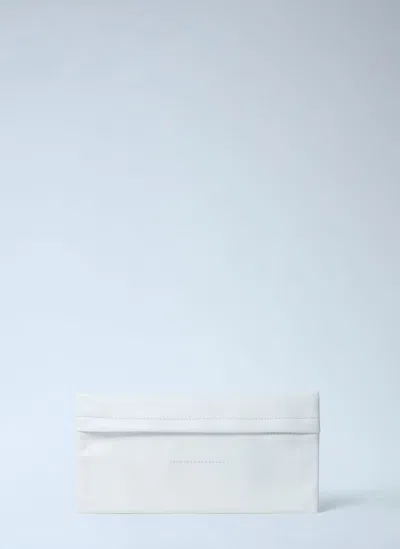 Mm6 Maison Margiela Logo Print Pouch In White