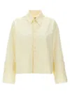 Mm6 Maison Margiela Mm6 By Maison Margiela Cotton Shirt With Front Logo Print In Neutral