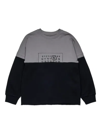 Mm6 Maison Margiela Kids' Logo-print Sweatshirt In Black
