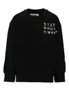 Mm6 Maison Margiela Black Sweatshirt For Kids With Logo In Black