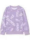 Mm6 Maison Margiela Logo-print Sweatshirt In Purple