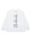 Mm6 Maison Margiela Crew-neck Sweatshirt With Stretched Logo In White