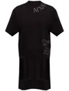 Mm6 Maison Margiela T-shirtkleid Mit Logo-print In Schwarz