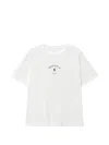 Mm6 Maison Margiela Logo Cotton Crew Neck Short Sleeve T-shirt In White